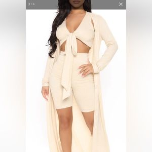 3 pc biker short set